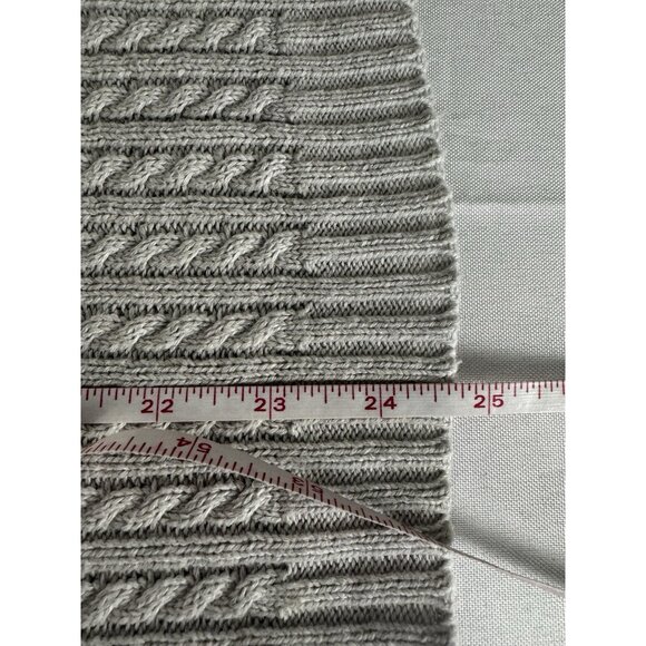 Crystal Kobe XL Gray Cable Knit Cardigan Cozy Cottagecore Prep Fisherman Coastal - Picture 8 of 8
